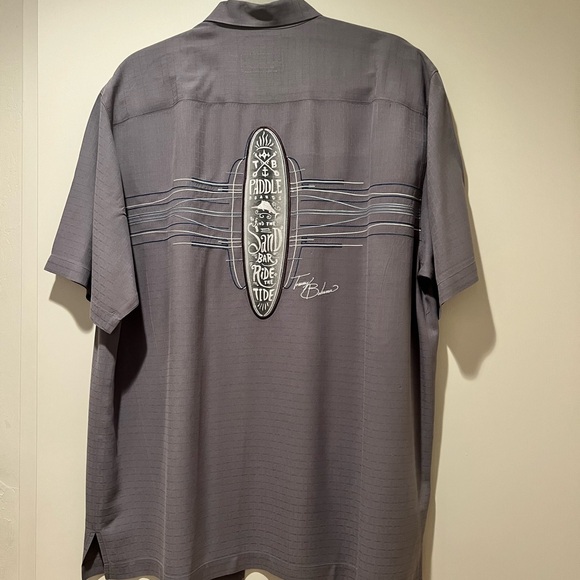 Tommy Bahama Other - Tommy Bahama Mens grey button down shirt. Ride the tide.